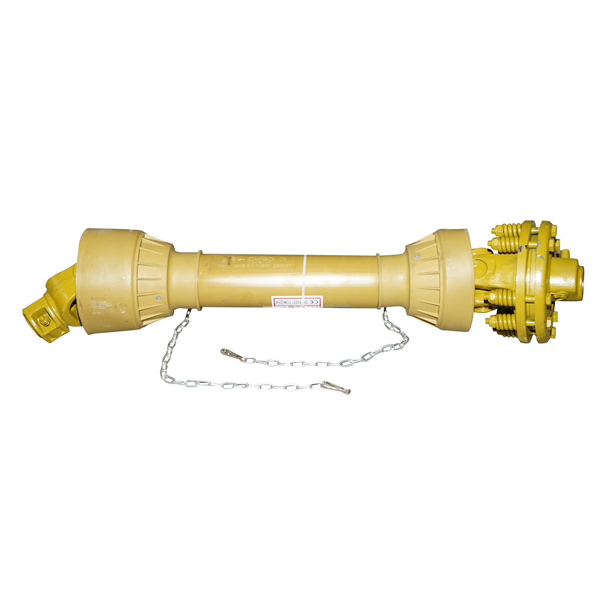 Cardan 850 mm T5 with clutch consisting of 2 cross discs 30.2x80 (triangular pipe) 1 3/8 Z=6